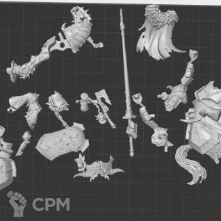 Описание картинки Chaos Knights от White Rhino по цене 1 299руб | Свободный Рынок Миниатюр - СРМ