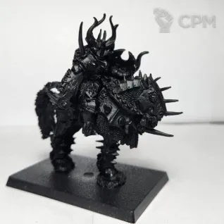 Описание картинки Chaos Lord on Daemonic Mount, литьё в грунте от Shamkin по цене 650руб | Свободный Рынок Миниатюр - СРМ