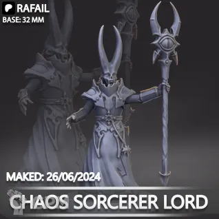 Описание картинки Chaos Sorcerer Lord от Naggaroth Night по цене 600руб | Свободный Рынок Миниатюр - СРМ