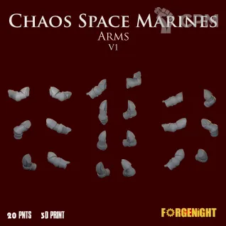 Описание картинки Chaos Space Marines Arms V1 от ForgeNight по цене 350руб | Свободный Рынок Миниатюр - СРМ