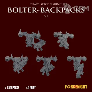 Описание картинки Chaos Space Marines Backpacks with Bolters V1 от ForgeNight по цене 400руб | Свободный Рынок Миниатюр - СРМ