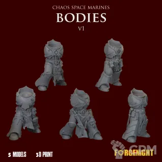 Описание картинки Chaos Space Marines Bodies V1 от ForgeNight по цене 600руб | Свободный Рынок Миниатюр - СРМ
