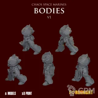 Описание картинки Chaos Space Marines Bodies V1 от ForgeNight по цене 600руб | Свободный Рынок Миниатюр - СРМ