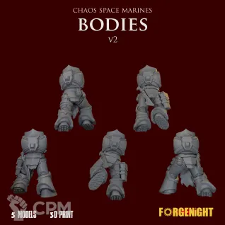 Описание картинки Chaos Space Marines Bodies V2 от ForgeNight по цене 600руб | Свободный Рынок Миниатюр - СРМ