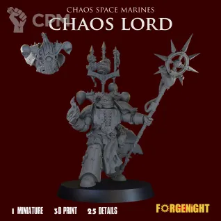 Описание картинки Chaos Space Marines Chaos Lord/Sorcerer от ForgeNight по цене 750руб | Свободный Рынок Миниатюр - СРМ