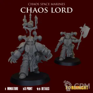 Описание картинки Chaos Space Marines Chaos Lord/Sorcerer от ForgeNight по цене 750руб | Свободный Рынок Миниатюр - СРМ