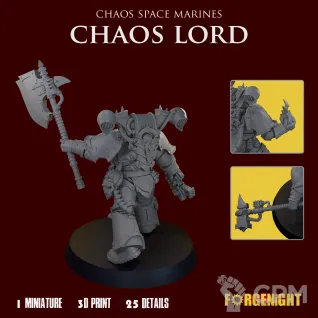 Описание картинки Chaos Space Marines Chaos Lord/Sorcerer от ForgeNight по цене 750руб | Свободный Рынок Миниатюр - СРМ