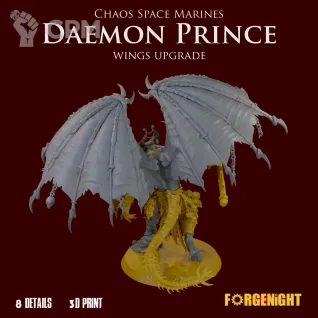 Описание картинки Chaos Space Marines Daemon Prince V1 Wings Upgrade от ForgeNight по цене 500руб | Свободный Рынок Миниатюр - СРМ