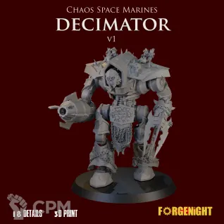 Описание картинки Chaos Space Marines Decimator V1 от ForgeNight по цене 1 500руб | Свободный Рынок Миниатюр - СРМ