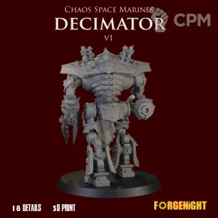 Описание картинки Chaos Space Marines Decimator V1 от ForgeNight по цене 1 500руб | Свободный Рынок Миниатюр - СРМ