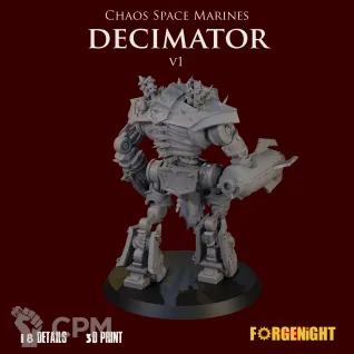 Описание картинки Chaos Space Marines Decimator V1 от ForgeNight по цене 1 500руб | Свободный Рынок Миниатюр - СРМ