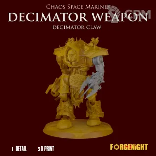 Описание картинки Chaos Space Marines Decimator V1 Decimator Claw от ForgeNight по цене 150руб | Свободный Рынок Миниатюр - СРМ