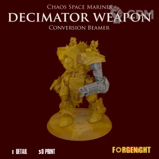 Описание картинки Chaos Space Marines Decimator V1Conversion Beamer от ForgeNight по цене 150руб | Свободный Рынок Миниатюр - СРМ