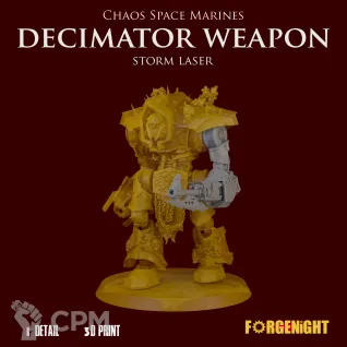 Описание картинки Chaos Space Marines Decimator V1 Storm laser от ForgeNight по цене 150руб | Свободный Рынок Миниатюр - СРМ