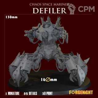 Описание картинки Chaos Space Marines Defiler от ForgeNight по цене 3 000руб | Свободный Рынок Миниатюр - СРМ