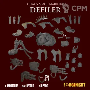 Описание картинки Chaos Space Marines Defiler от ForgeNight по цене 3 000руб | Свободный Рынок Миниатюр - СРМ