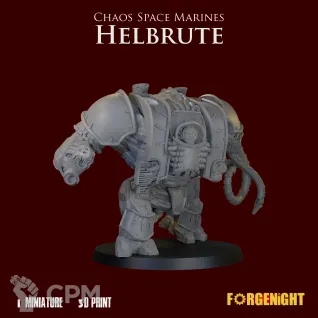 Описание картинки Chaos Space Marines Helbrute от ForgeNight по цене 1 550руб | Свободный Рынок Миниатюр - СРМ