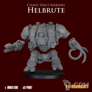 Описание картинки Chaos Space Marines Helbrute от ForgeNight по цене 1 550руб | Свободный Рынок Миниатюр - СРМ