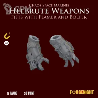 Описание картинки CSM Helbrute Fists with Flamer and Bolter от ForgeNight по цене 260руб | Свободный Рынок Миниатюр - СРМ