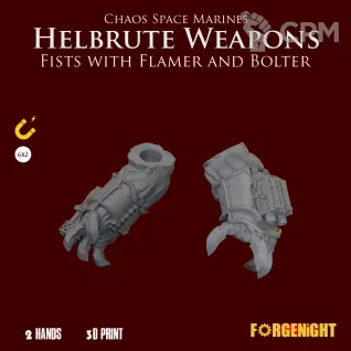 Описание картинки CSM Helbrute Fists with Flamer and Bolter от ForgeNight по цене 260руб | Свободный Рынок Миниатюр - СРМ
