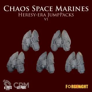Описание картинки Chaos Space Marines Heresy-era JumpPacks V1 от ForgeNight по цене 250руб | Свободный Рынок Миниатюр - СРМ