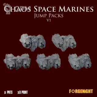 Описание картинки Chaos Space Marines Jump Packs V1 от ForgeNight по цене 275руб | Свободный Рынок Миниатюр - СРМ