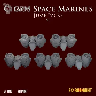 Описание картинки Chaos Space Marines Jump Packs V1 от ForgeNight по цене 275руб | Свободный Рынок Миниатюр - СРМ