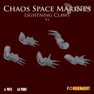 Описание картинки Chaos Space Marines Lightning Claws V1 Right Hand от ForgeNight по цене 250руб | Свободный Рынок Миниатюр - СРМ