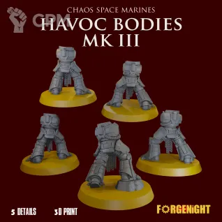 Описание картинки Chaos Space Marines MK III Havocs Bodies от ForgeNight по цене 750руб | Свободный Рынок Миниатюр - СРМ