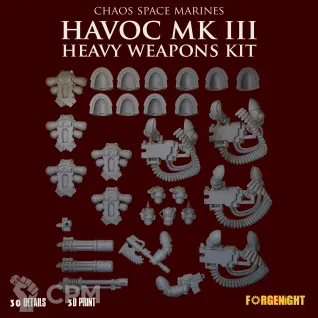 Описание картинки Chaos Space Marines MK III Havocs Heavy Weapons kit от ForgeNight по цене 750руб | Свободный Рынок Миниатюр - СРМ