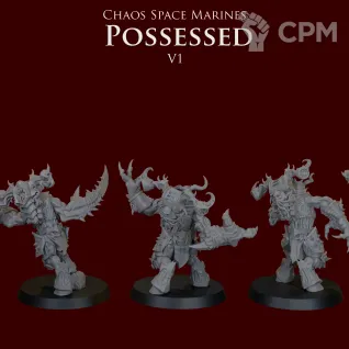 Описание картинки Chaos Space Marines Possessed от ForgeNight по цене 1 500руб | Свободный Рынок Миниатюр - СРМ