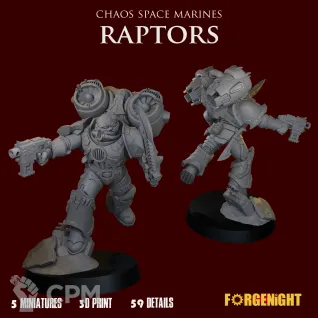 Описание картинки Chaos Space Marines Raptors от ForgeNight по цене 1 650руб | Свободный Рынок Миниатюр - СРМ