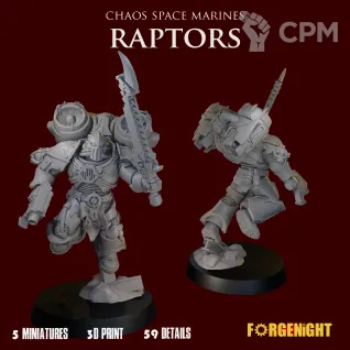 Описание картинки Chaos Space Marines Raptors от ForgeNight по цене 1 650руб | Свободный Рынок Миниатюр - СРМ