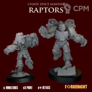 Описание картинки Chaos Space Marines Raptors от ForgeNight по цене 1 650руб | Свободный Рынок Миниатюр - СРМ