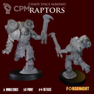 Описание картинки Chaos Space Marines Raptors от ForgeNight по цене 1 650руб | Свободный Рынок Миниатюр - СРМ