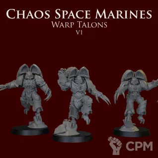 Описание картинки Chaos Space Marines Warp Talons V1 от ForgeNight по цене 1 650руб | Свободный Рынок Миниатюр - СРМ