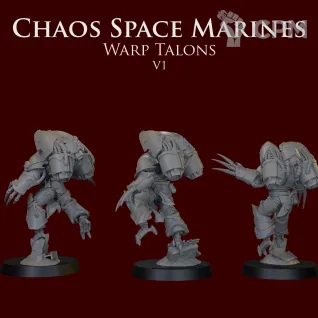 Описание картинки Chaos Space Marines Warp Talons V1 от ForgeNight по цене 1 650руб | Свободный Рынок Миниатюр - СРМ