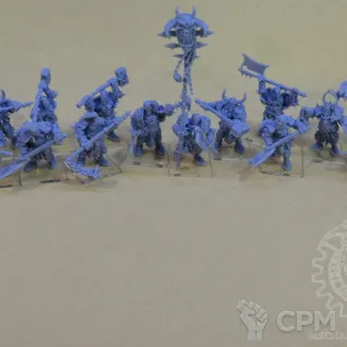 Описание картинки Chaos Warriors Chosen with Great Weapons от Mechanikus Forge по цене 2 200руб | Свободный Рынок Миниатюр - СРМ