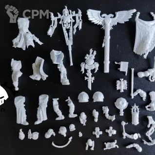 Описание картинки Chaplain Grimaldus &amp; Retinue от ССП по цене 1 050руб | Свободный Рынок Миниатюр - СРМ