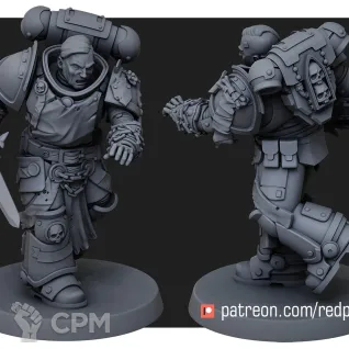 Описание картинки Champion Black Templars от Печатный подвальчик по цене 245руб | Свободный Рынок Миниатюр - СРМ