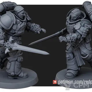 Описание картинки Champion Black Templars от Печатный подвальчик по цене 245руб | Свободный Рынок Миниатюр - СРМ