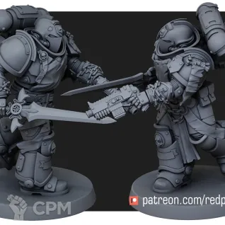 Описание картинки Champion Black Templars от Печатный подвальчик по цене 245руб | Свободный Рынок Миниатюр - СРМ