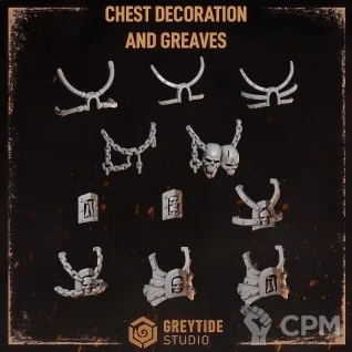 Описание картинки Chest decoration and greaves Legion of the Damned (Cursed company 2) от Dr. Printicus по цене 200руб | Свободный Рынок Миниатюр - СРМ