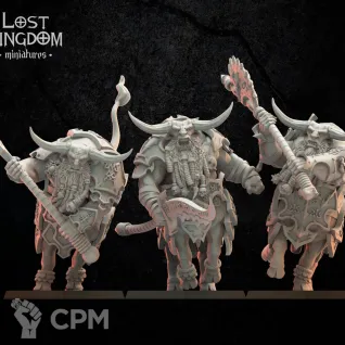 Описание картинки Chaos dwarfs Bull Centaurs от Barduck Miniatures по цене 3 167руб | Свободный Рынок Миниатюр - СРМ