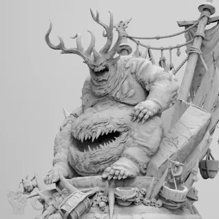 Описание картинки Ku'gath Plaguefather от Naggaroth Night по цене 7 000руб | Свободный Рынок Миниатюр - СРМ