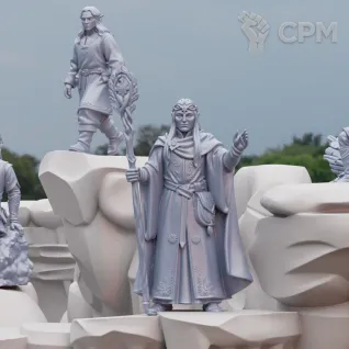 Описание картинки Elven Personalities - Civilians от Manufactorum76 по цене 2 250руб | Свободный Рынок Миниатюр - СРМ