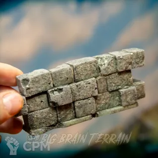 Описание картинки 50 Каменных модульных стенок-руин | НРИ террейн от Big Brain Terrain по цене 5 350руб | Свободный Рынок Миниатюр - СРМ