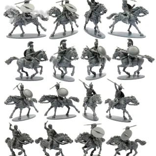 Описание картинки Greek Light Cavalry от Base 28 по цене 3 755руб | Свободный Рынок Миниатюр - СРМ