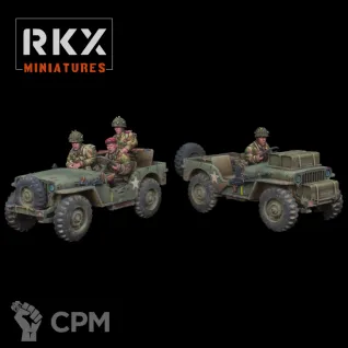 Описание картинки Британия, Десантники, British Paratroopers, Jeep от 3DPrintClub по цене 750руб | Свободный Рынок Миниатюр - СРМ