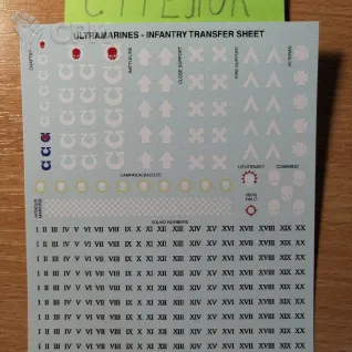 Описание картинки Ultramarines Transfer Sheet от CTPEJIOK по цене 400руб | Свободный Рынок Миниатюр - СРМ